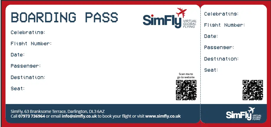 SimFly Boarding Pass